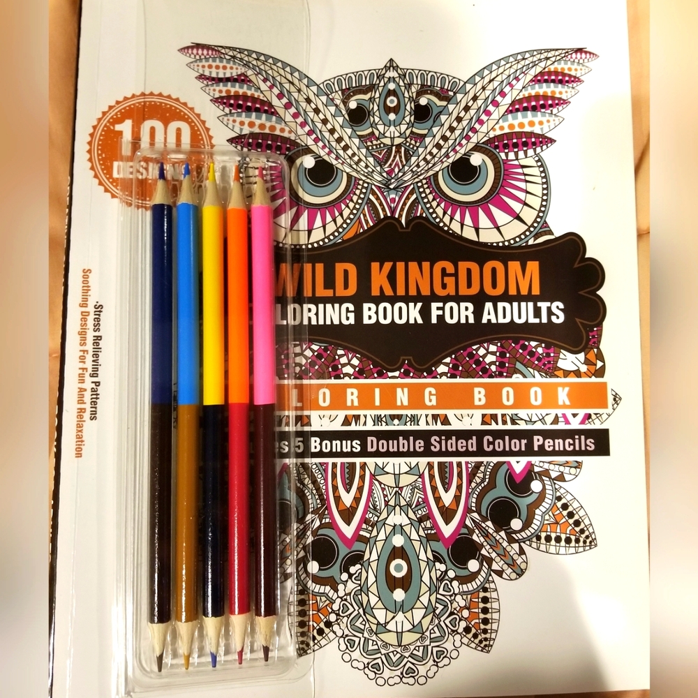 Wild Kingdom Adult Coloring Book - New